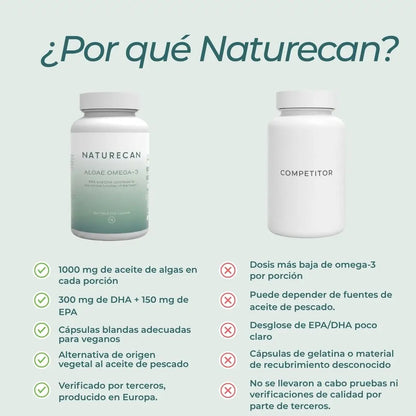 Cápsulas de Omega-3 de Algas Naturales