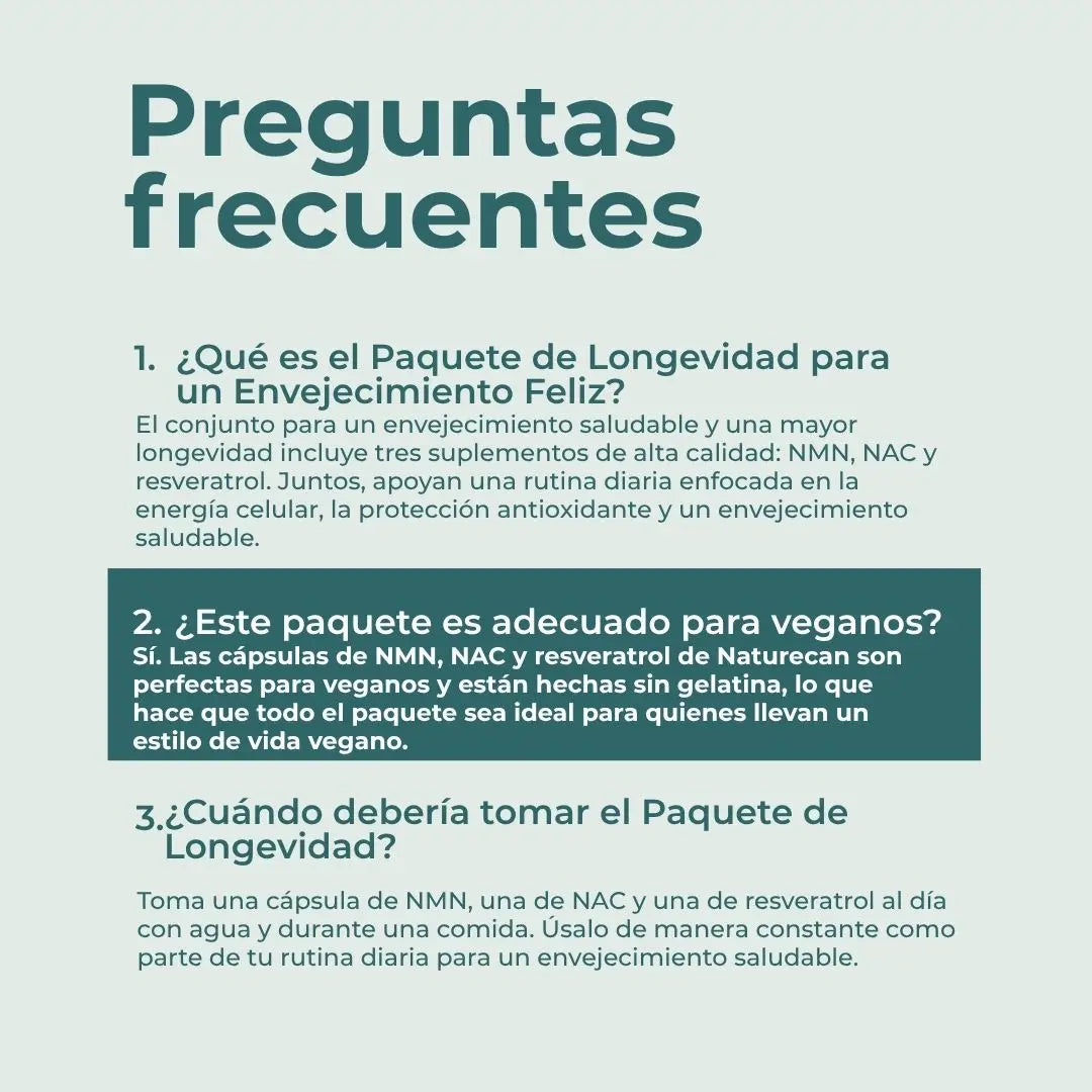 Pack suplementos longevidad