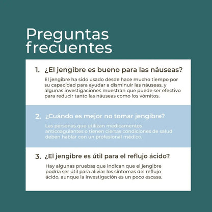 Suplemento de jengibre orgánico