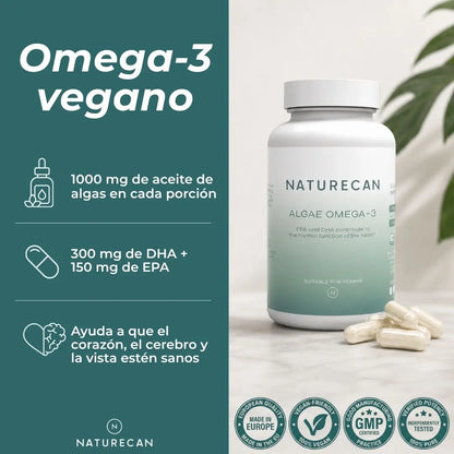 Cápsulas de Omega-3 de Algas Naturales